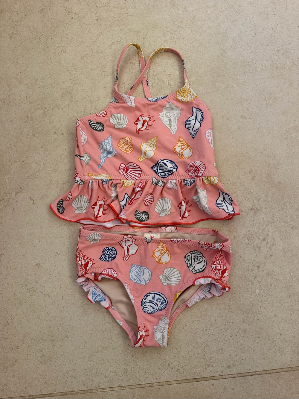Pink Chicken Toddler Girls' Pink Seashell Two-Piece Swim Set